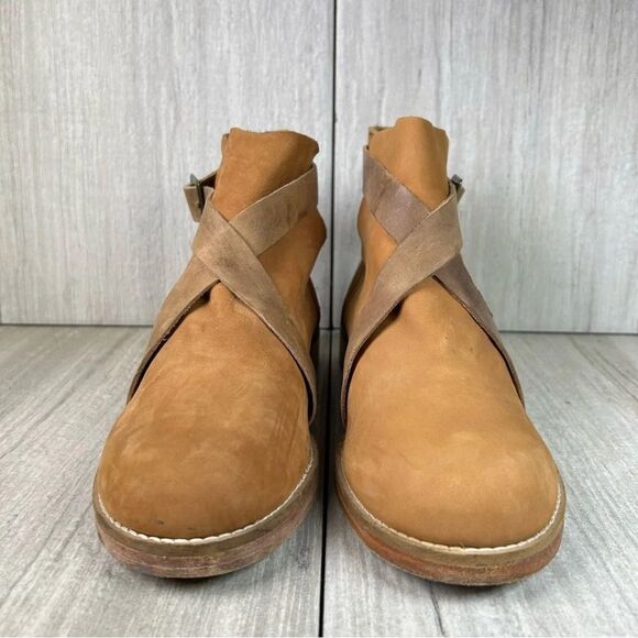 Free People Las Palmas Brown Leather Ankle Boots Shoes Women’s Size 7.5 EUR 38 - Picture 5 of 10